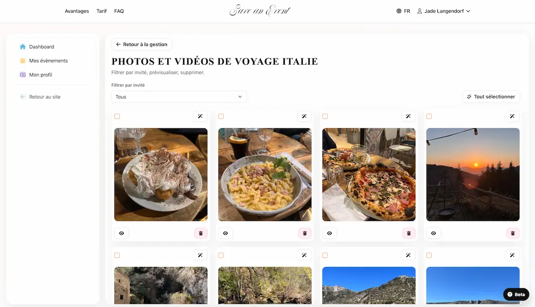 Finalisez, payez et récupérez votre archive desktop